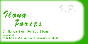 ilona porits business card